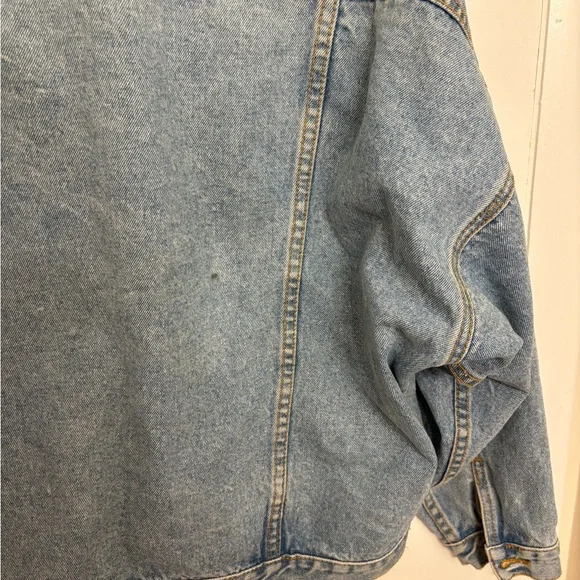 GASOLINE | Denim Trucker Jacket Oversized Slouchy | Vintage 90s | Light Wash | S - Picture 9 of 9